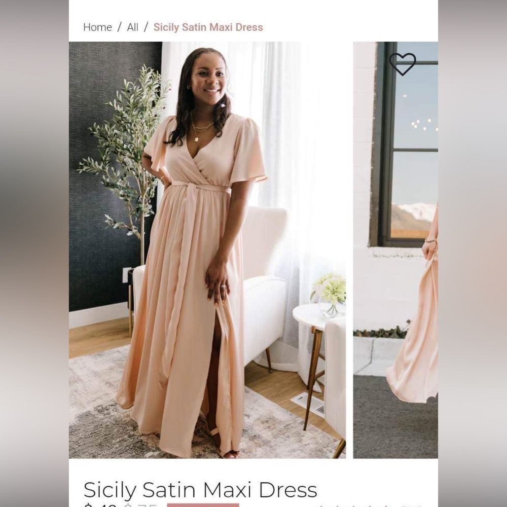 Satin dress, maxi dress, NWT!